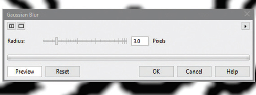 CorelDraw blur tool taskbar