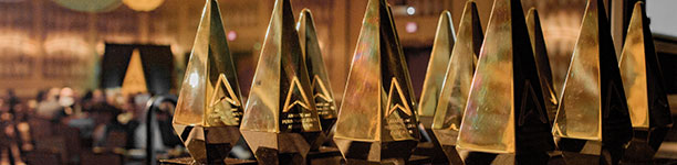 gold obelisk awards banner